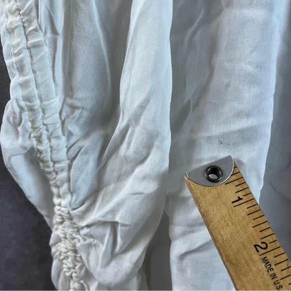 ALLSAINTS ISLE White Ruched Sides Dress Lightweight Loose Fit US 2 **See Pics** - Picture 5 of 14